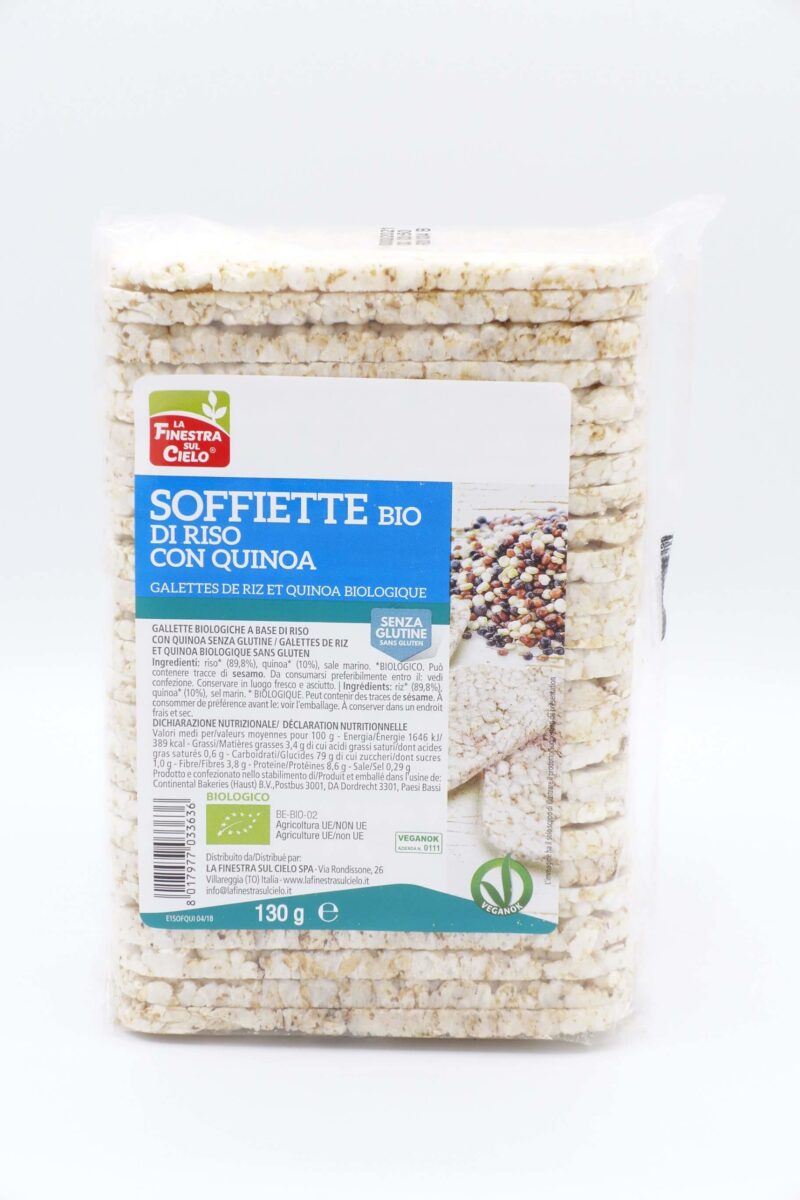 Soffiette riso e quinoa biologiche gr.130