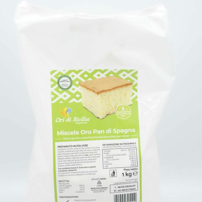 Miscela Oro Pan di Spagna Kg. 1 Oro di Sicilia