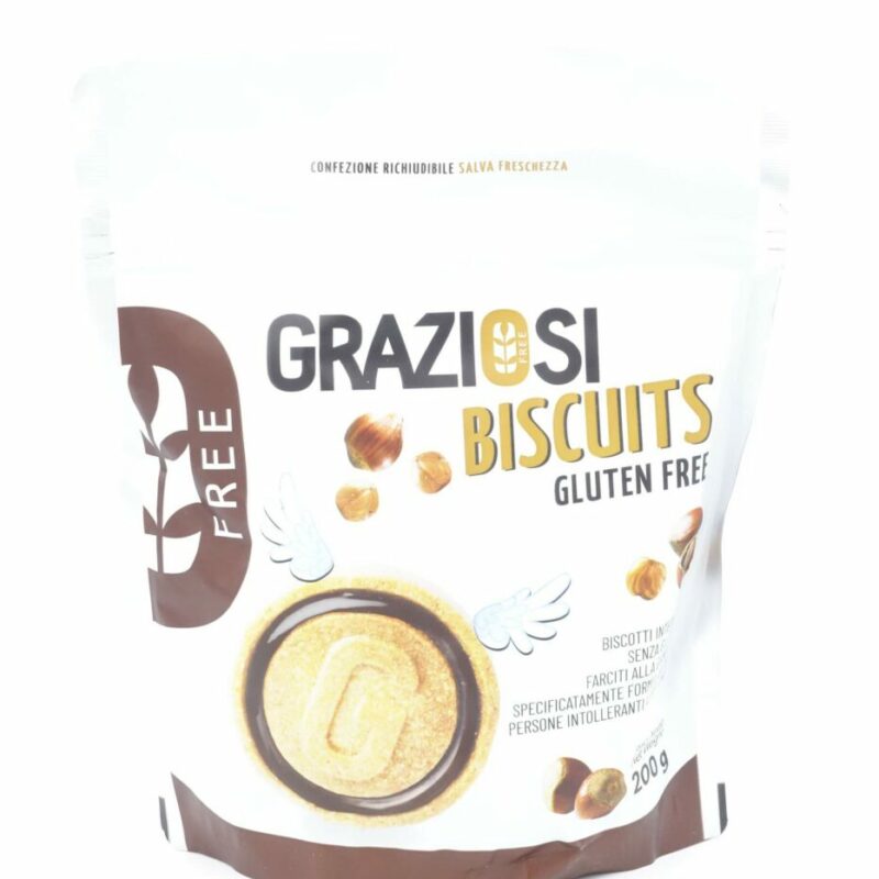 Biscuits gr. 200 Biscotti Integrali Farciti alla Nocciola Laboratorio Graziosi