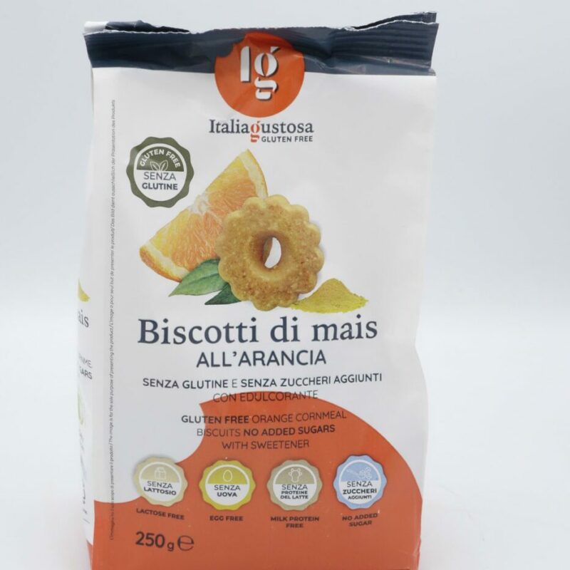 Biscotti di Mais all' Arancia senza Zuccheri Aggiunti gr. 250 IG Italia Gustosa