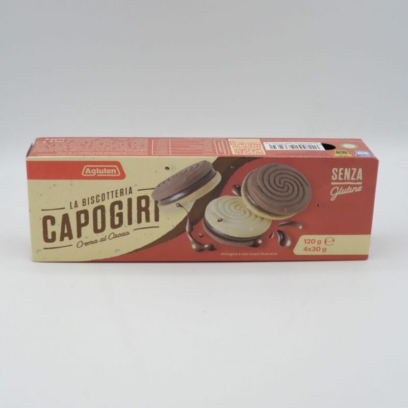 i Capogiri biscotto Farcito con Crema al Cacao gr. 30 x4 pz Agluten