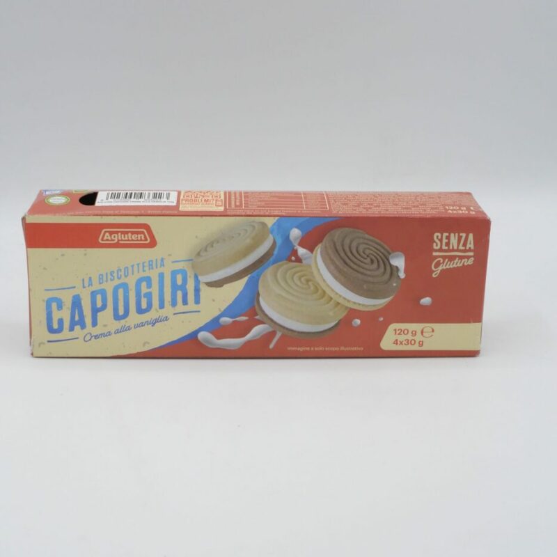 I Capogiri biscotto farcito con Crema alla Vaniglia gr 30x 4pz Agluten