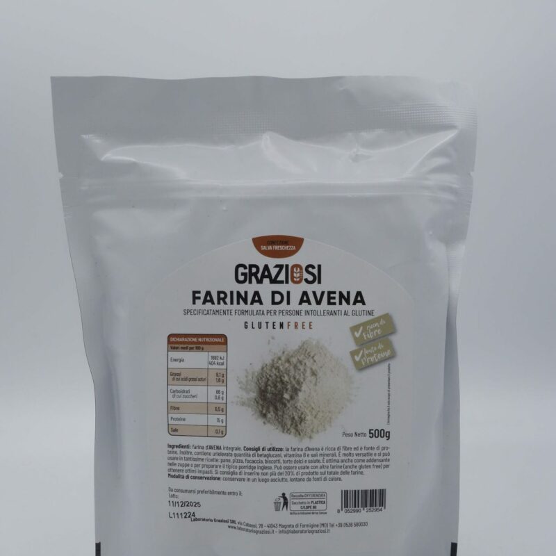 Farina di Avena gr. 500 Laboratorio Graziosi