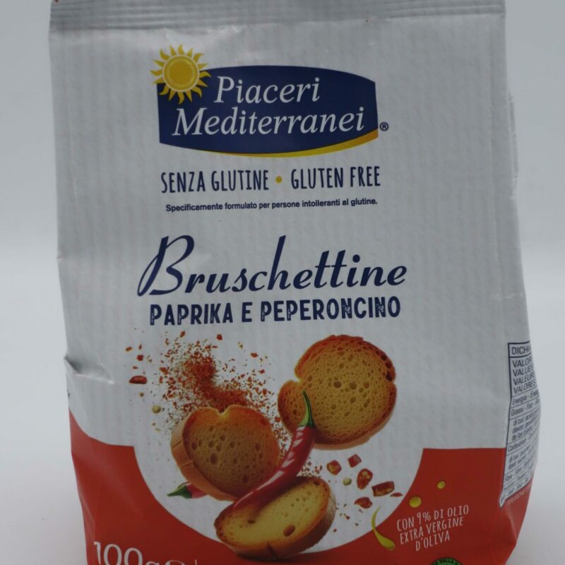 Bruschettine Paprika e Peperoncino gr 100 Piaceri Mediterranei