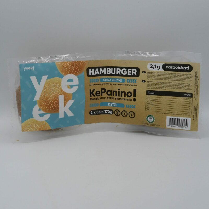 Panino Hamburger Keto 2x 85 gr Yeek