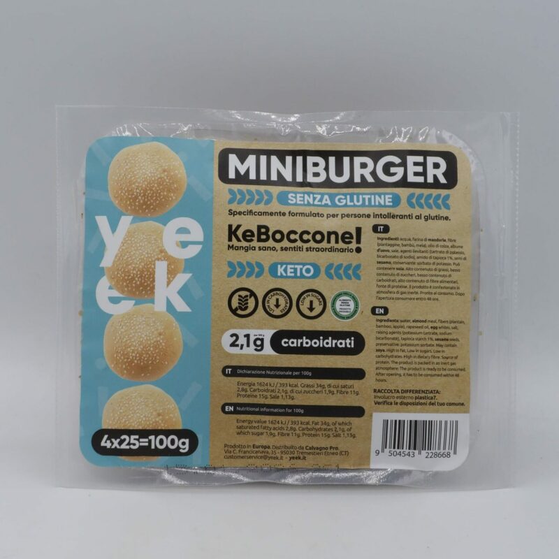 Mini Burger 4x 25 gr Keto Yeek
