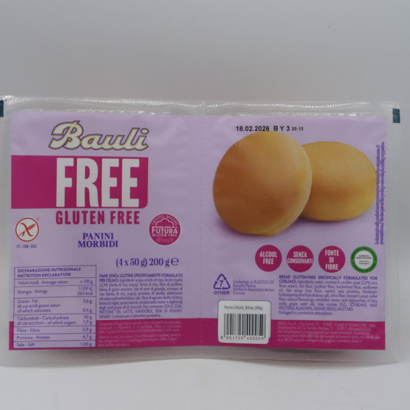 Panini Morbidi con Lievito Madre 200 gr. BAULI FREE