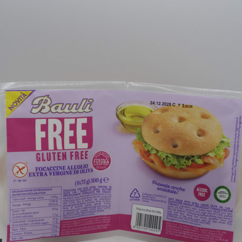 Focaccine all'Olio Oliva 4x75 gr Bauli Free