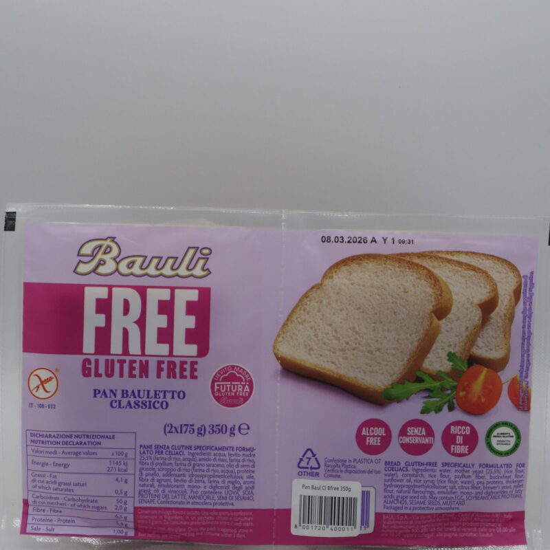 Pan Bauletto Classico con Lievito Madre 350 gr. BAULI FREE