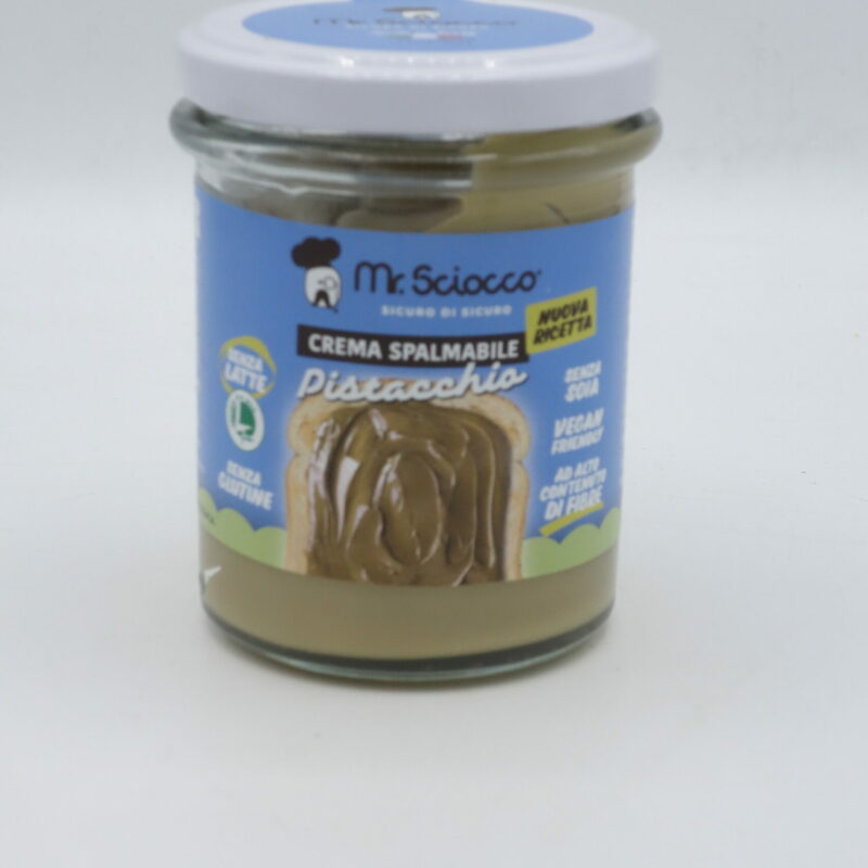 Crema Spalmabile al Pistacchio SENZA LATTE, VEGANA gr. 200 Mr Sciocco