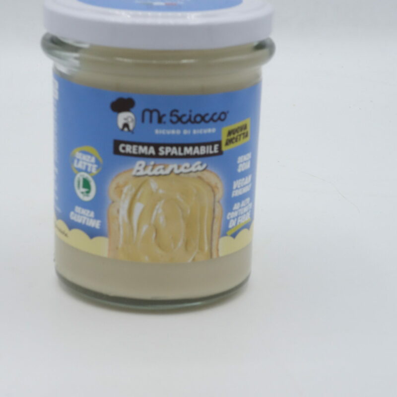 Crema Bianca Spalmabile SENZA LATTE, VEGAN gr. 200 Mr Sciocco