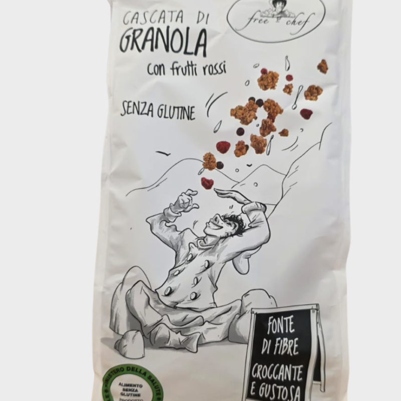 Cascata di Granola con Frutti Rossi Free Chef 250g