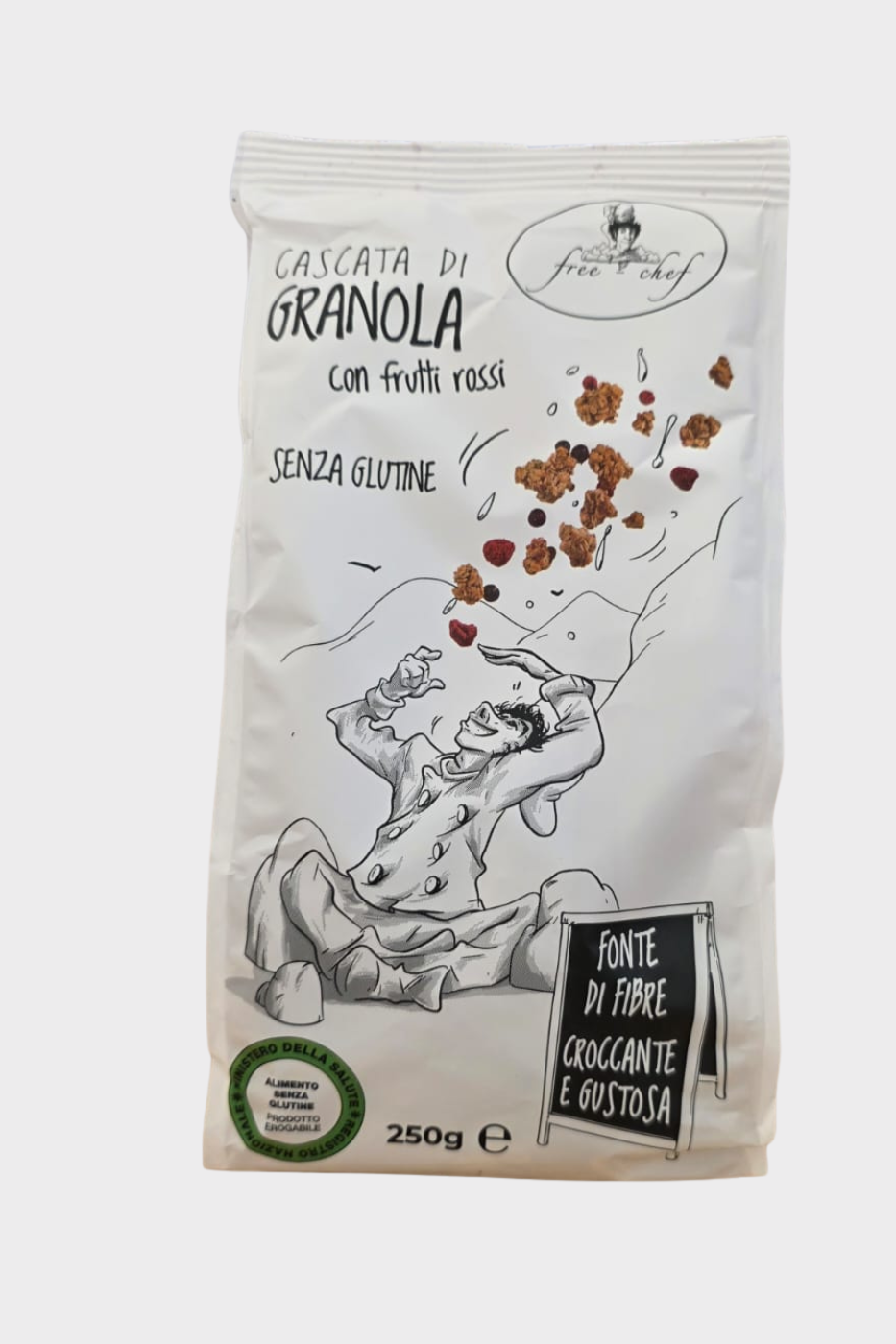 Cascata di Granola con Frutti Rossi Free Chef 250g